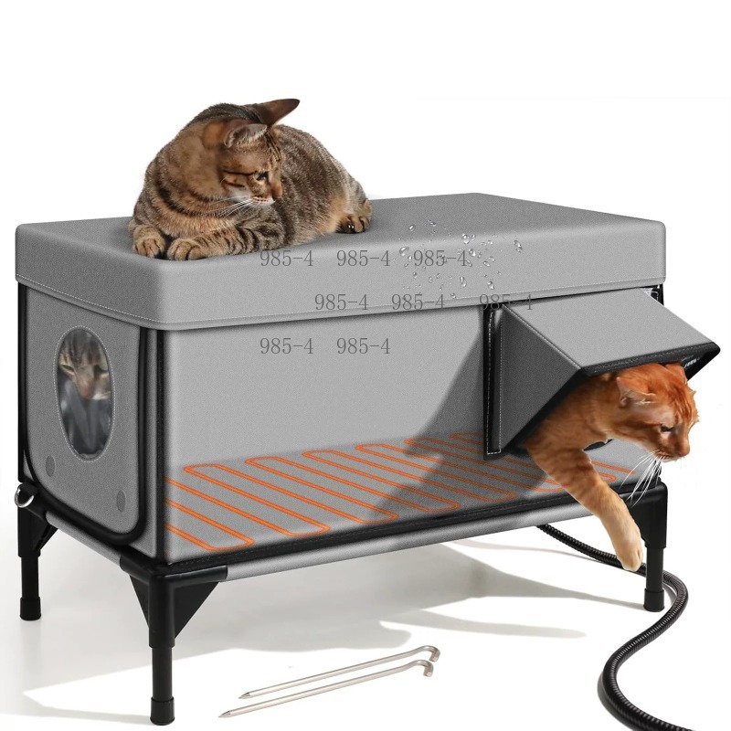 Pet Beds - Electric Heating Outdoor Pet House, Windproof