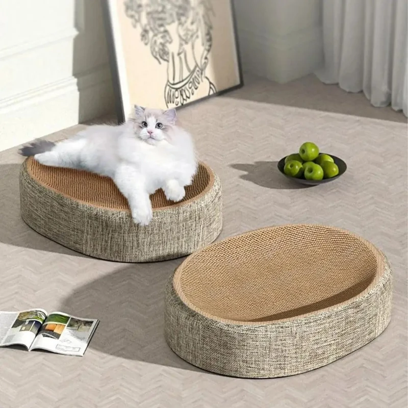 Oval Shape Scratch Pad For Cat - Pet Beds review and price