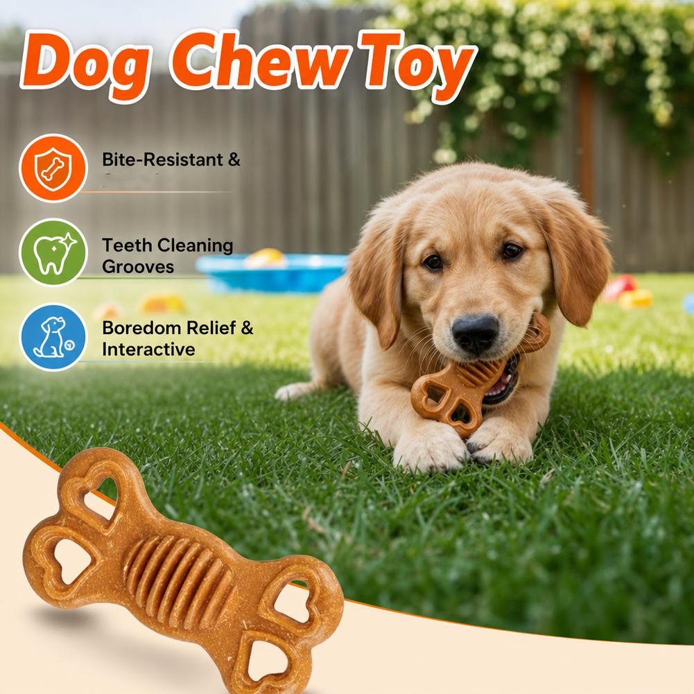 Indestructible Dog Chew Toy Bo - Teeth Cleaning Dog Chew Bone review and price